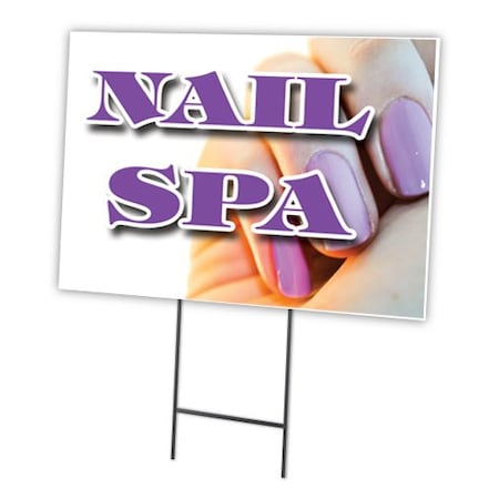 Signmission Nail Spa Yard Sign & Stake outdoor plastic coroplast window, C-1216 Nail Spa C-1216 Nail Spa